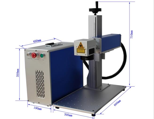 Mașină de gravat metal cu laser cu fibră de 20 W Marker portabil pentru metal